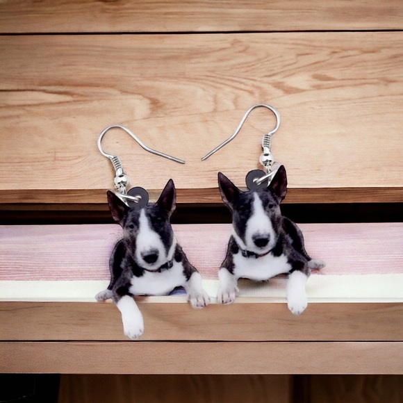 Bull Terrier Dangle Earrings: Show Off Your Pup Passion! 🐶 NWT Day Jewelry - Picture 5 of 12